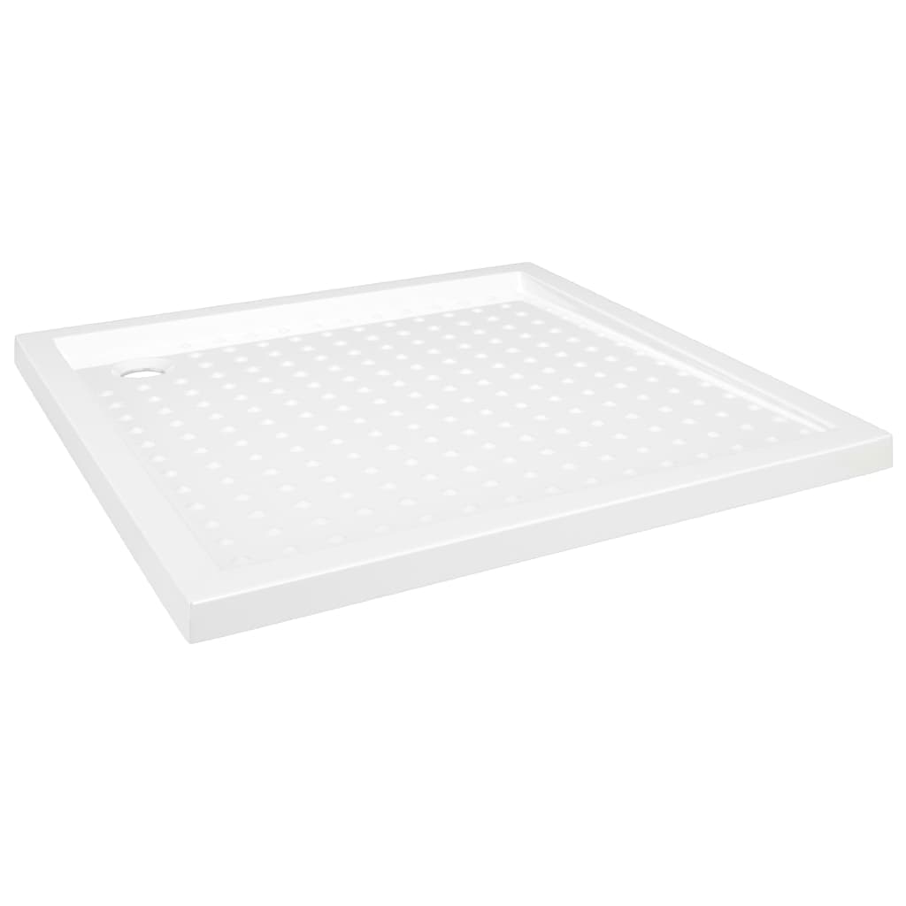vidaXL Base de chuveiro com pontos 90x90x4 cm ABS branco
