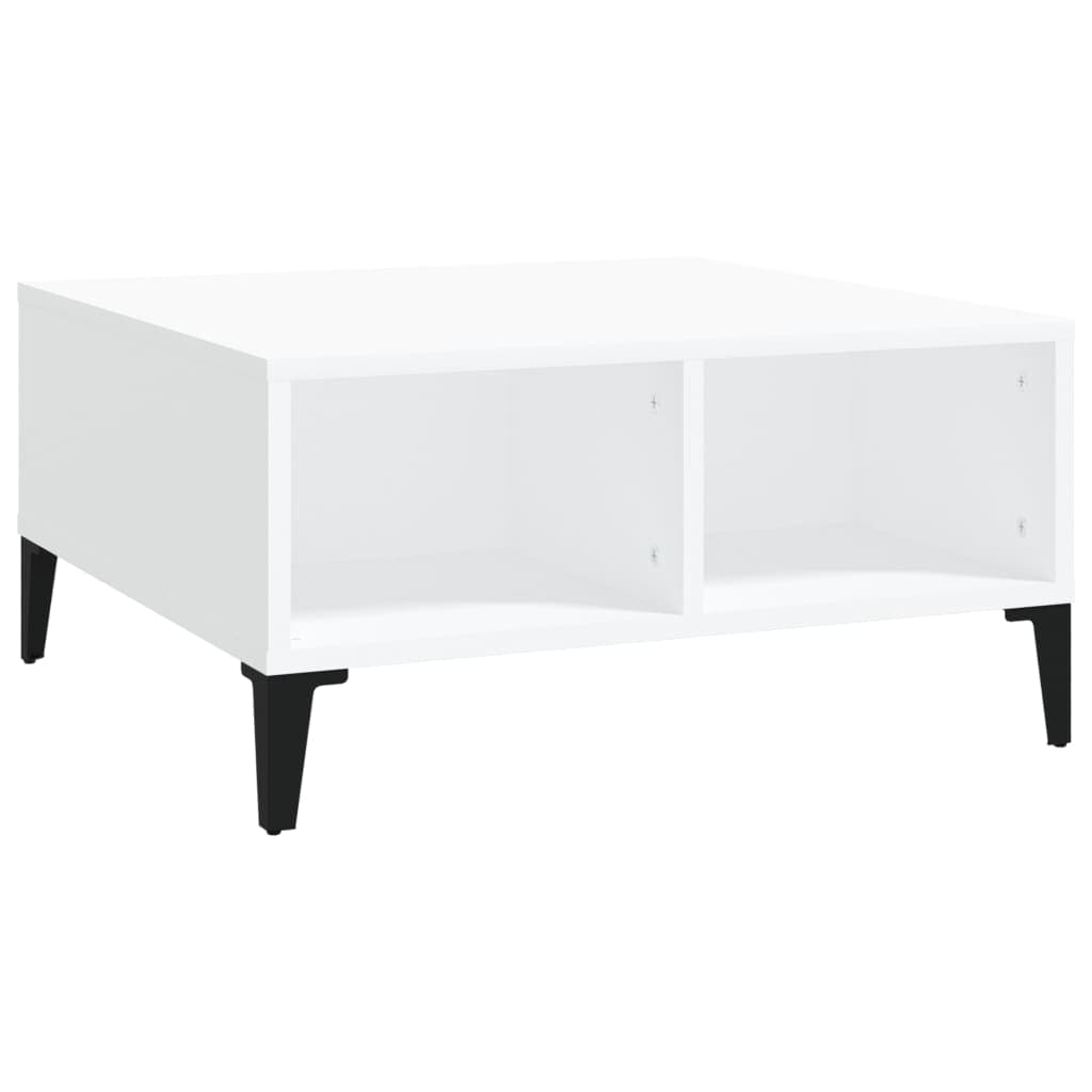 vidaXL Mesa de centro 60x60x30 cm derivados de madeira branco
