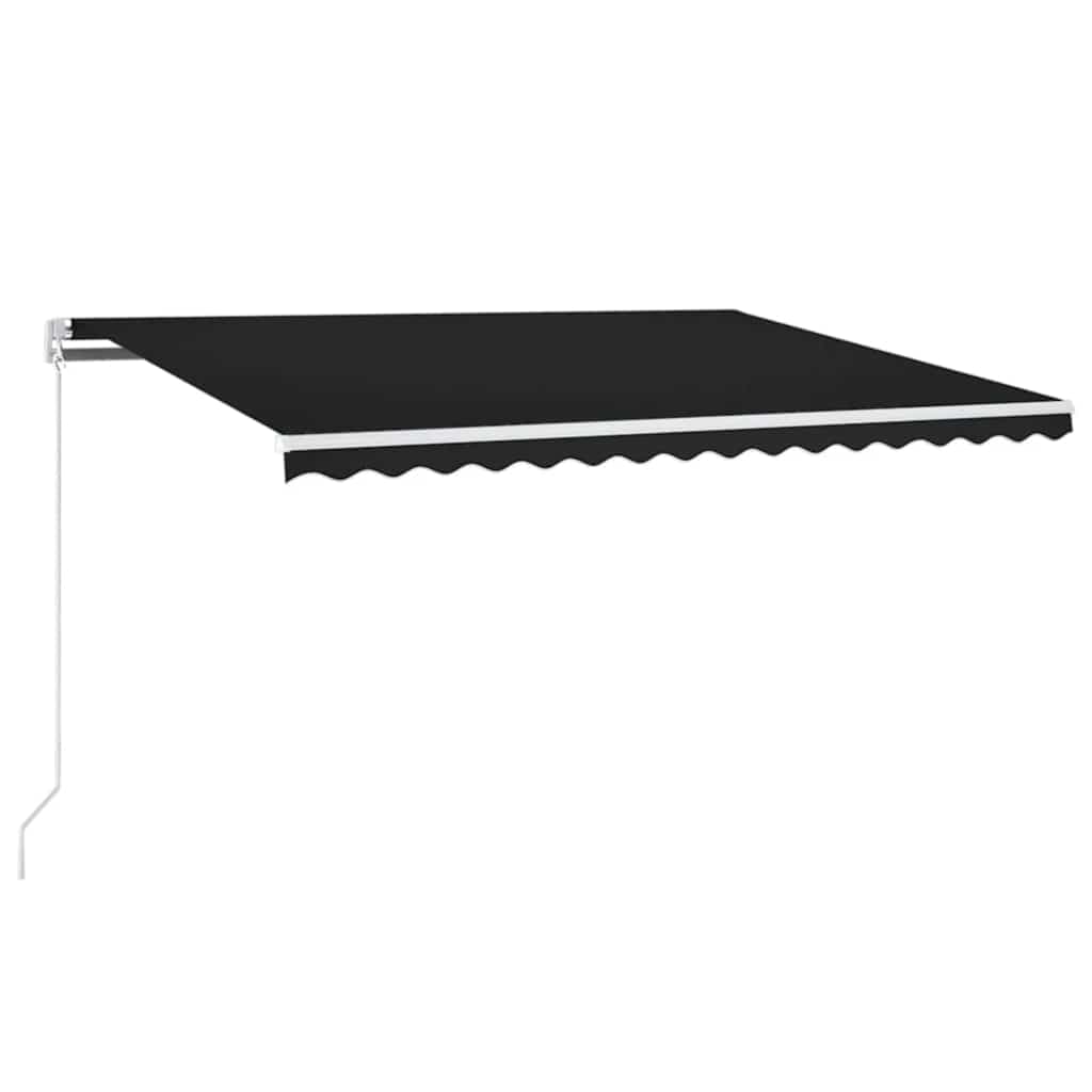 vidaXL Toldo automático com LED e sensor de vento 450x300 cm antracite