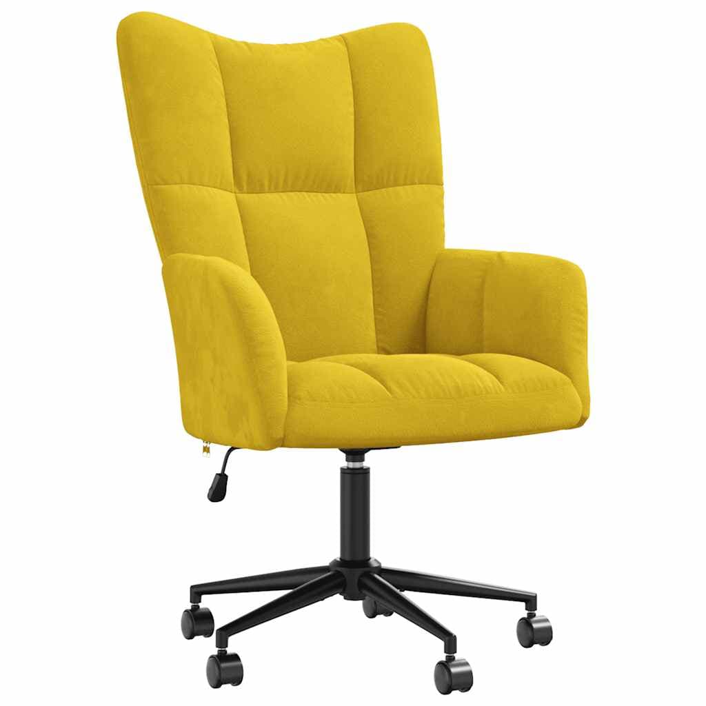 vidaXL Cadeira de descanso veludo amarelo mostarda