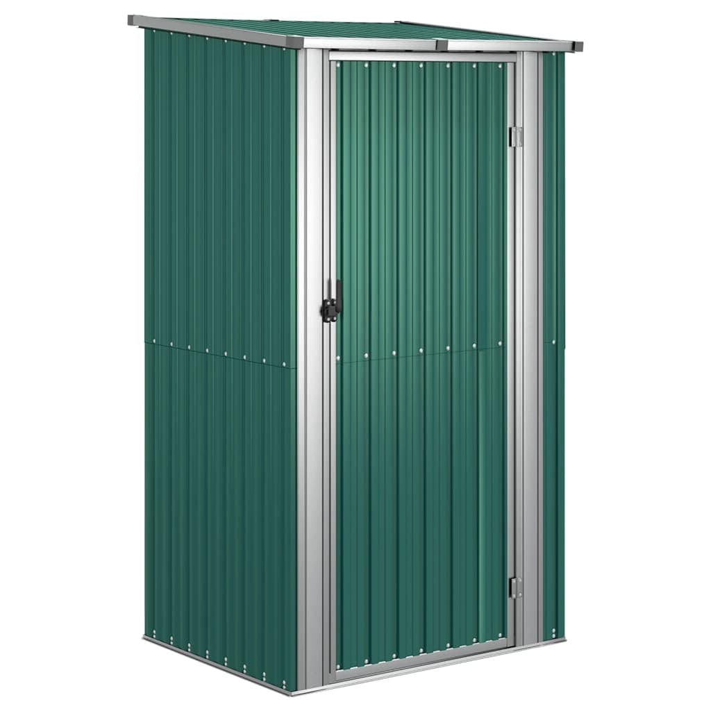 vidaXL Abrigo de jardim verde 118,5x97x209,5 cm aço galvanizado