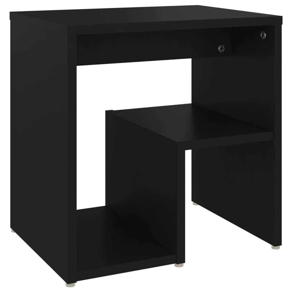 vidaXL Mesa de cabeceira 40x30x40 cm derivados de madeira preto