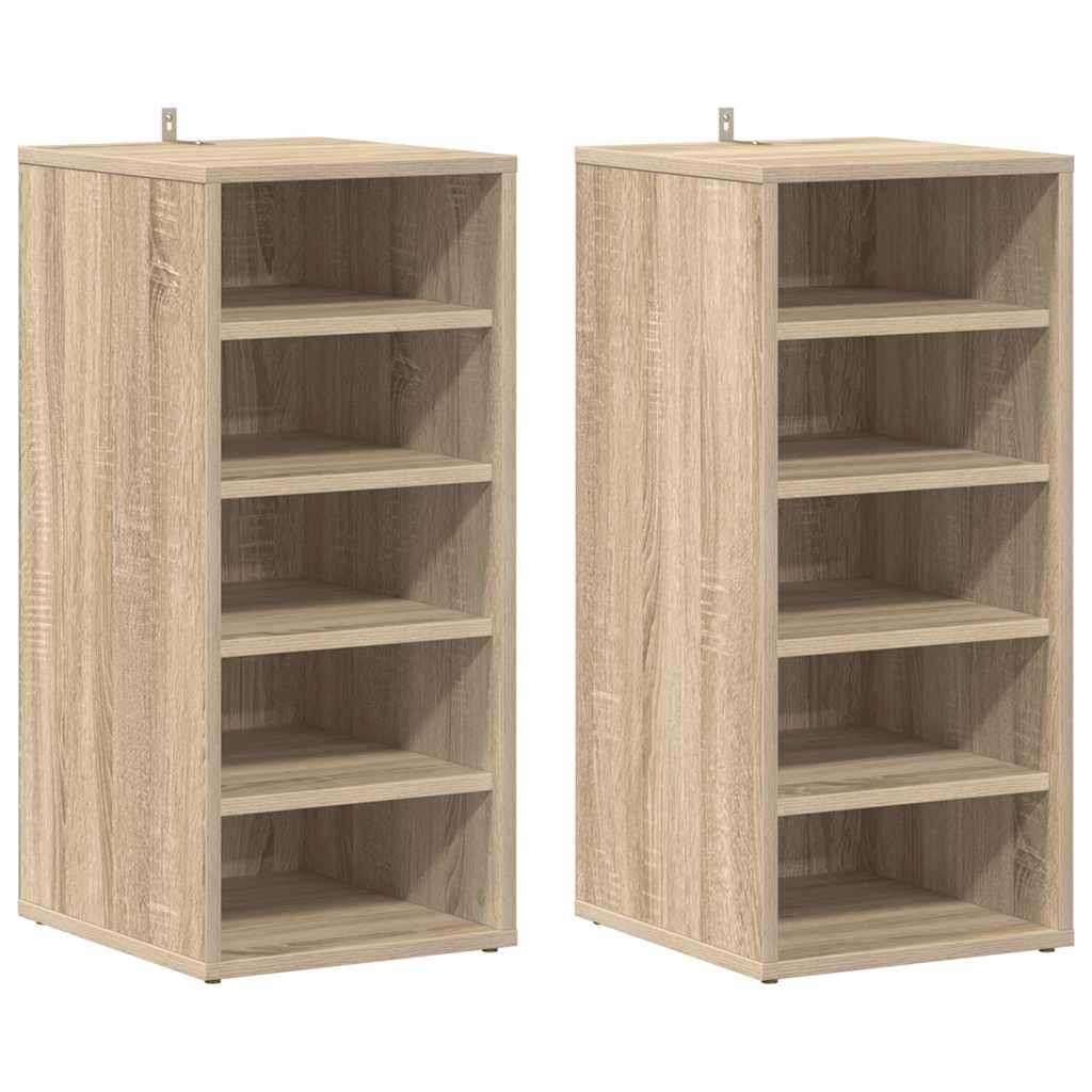 Sapateiras 2pcs 31,5x35x70 cm Contraplacado Carvalho Sonoma - 808988