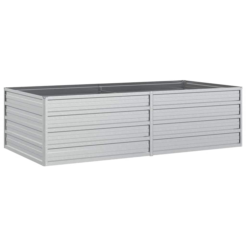Canteiro Elevado de Jardim 160x80x45cm Aço Galvanizado Prateado - 316884