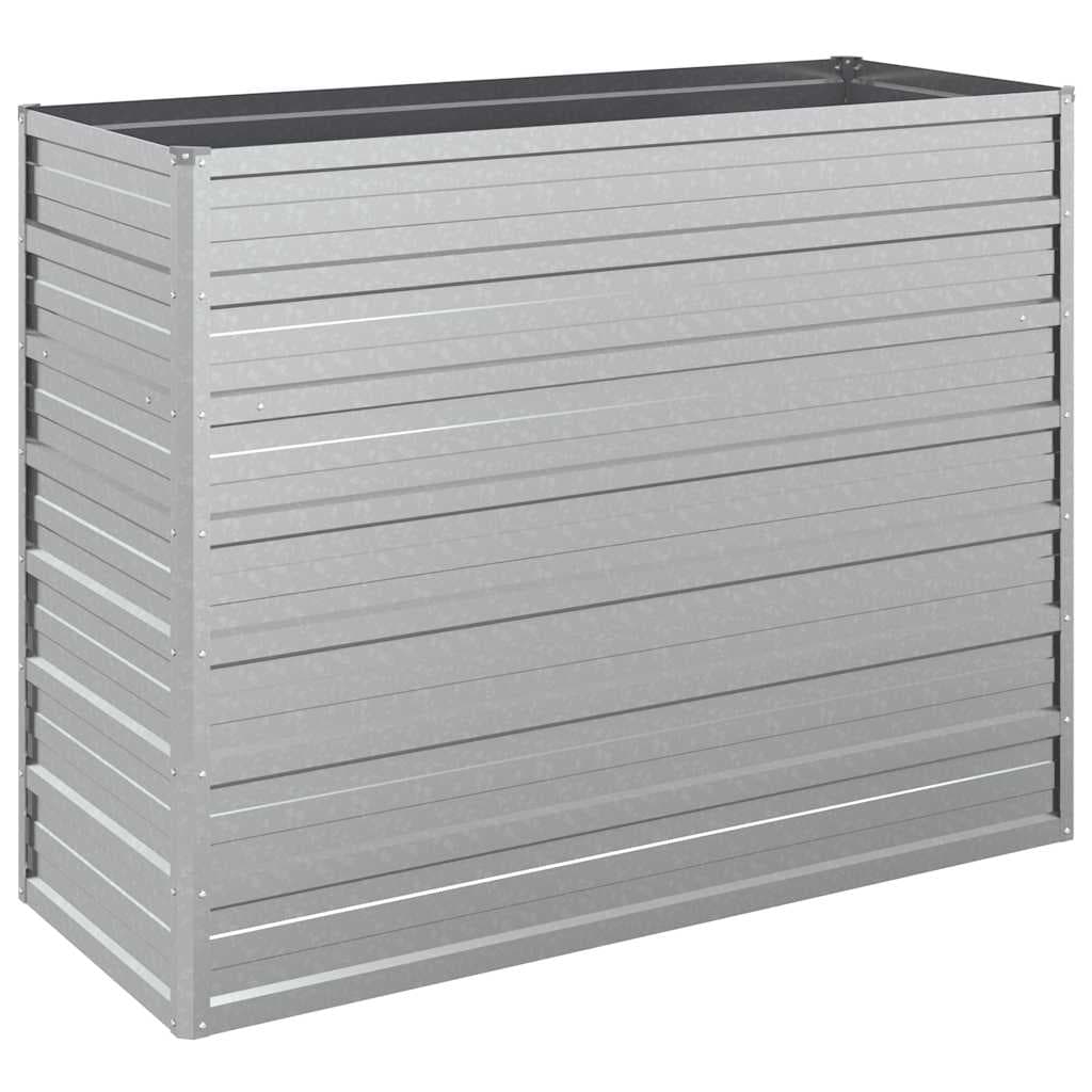 vidaXL Canteiro elevado de jardim 100x40x77cm aço galvanizado prateado