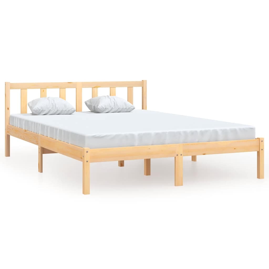 vidaXL Estrutura de cama 140x190 cm pinho maciço