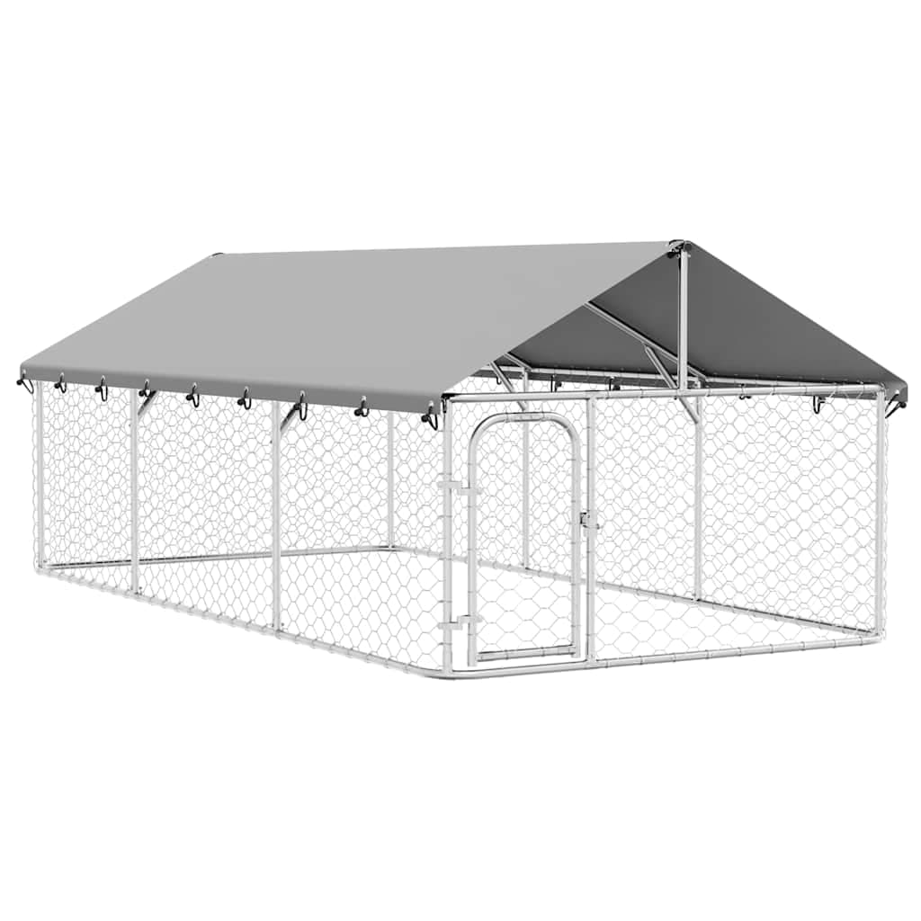 Canil com Telhado de Exterior 400x200x150 cm - 171499