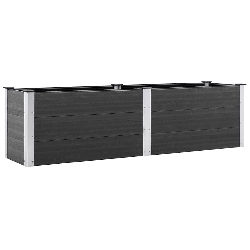vidaXL Canteiro elevado de jardim 200x50x54 cm WPC cinzento