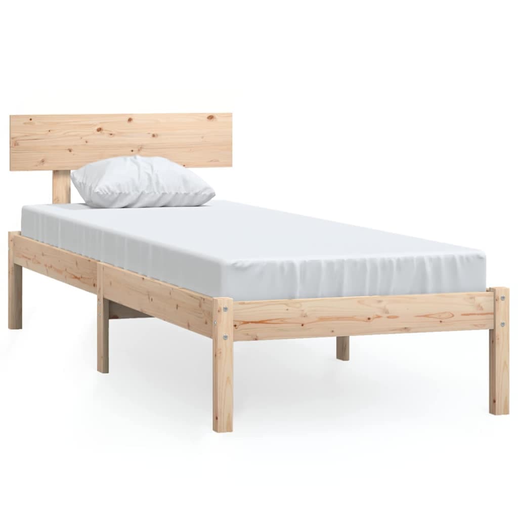 vidaXL Estrutura de cama 90 x 200 cm madeira de pinho maciça