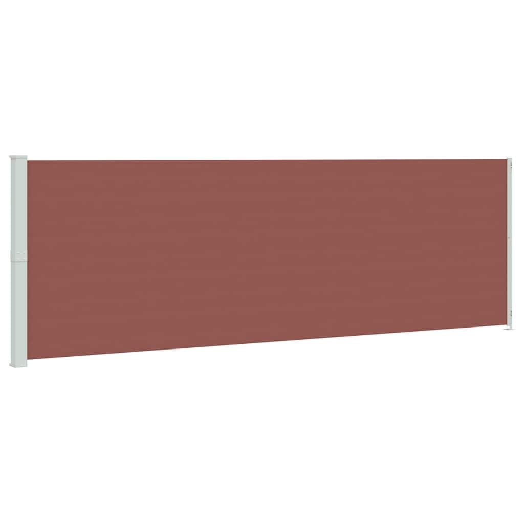 vidaXL Toldo lateral retrátil para pátio 200x600 cm castanho