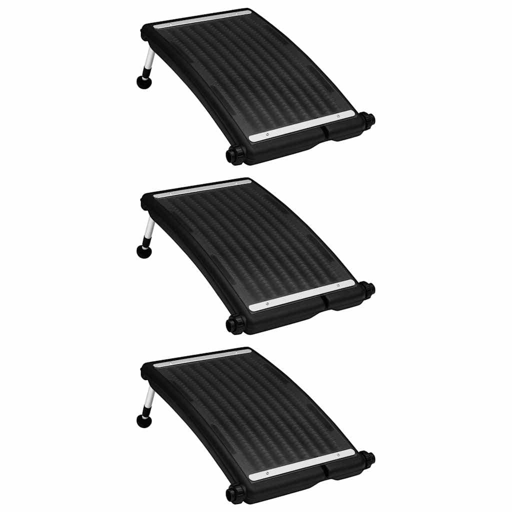 vidaXL Painéis de aquecimento solar curvos p/ piscina 3 pcs 72,5x46 cm