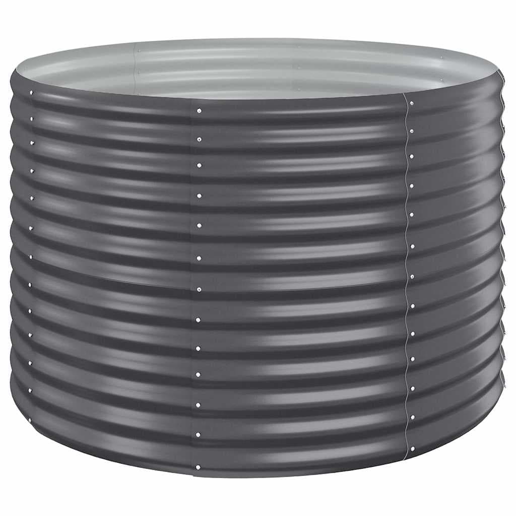vidaXL Canteiro elevado jardim 100x100x68 aço galvanizado antracite