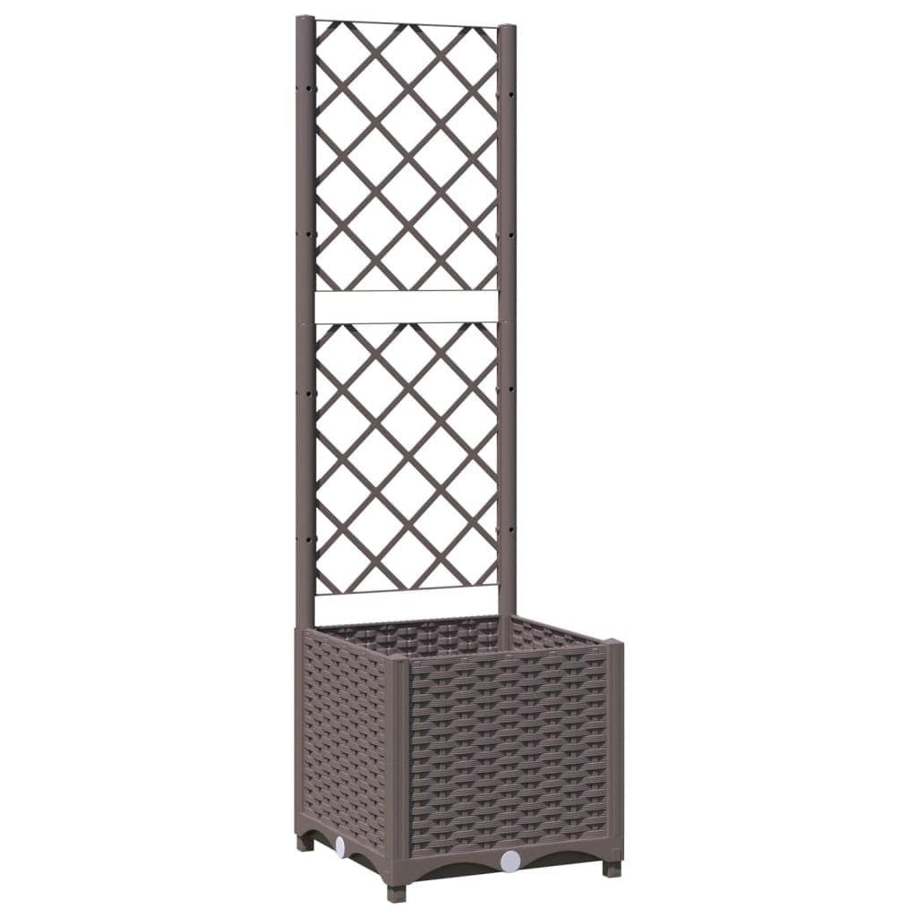 Vaso/floreira Jardim com Treliça 40x40x136 cm Pp Castanho - 318259