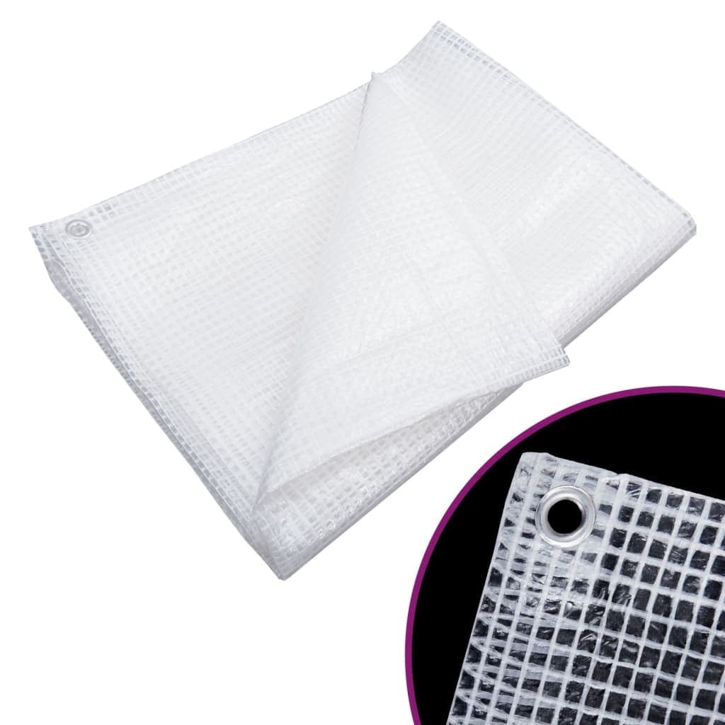 vidaXL Lona tecelagem estilo gaze 140 g/m² 3x4 m branco