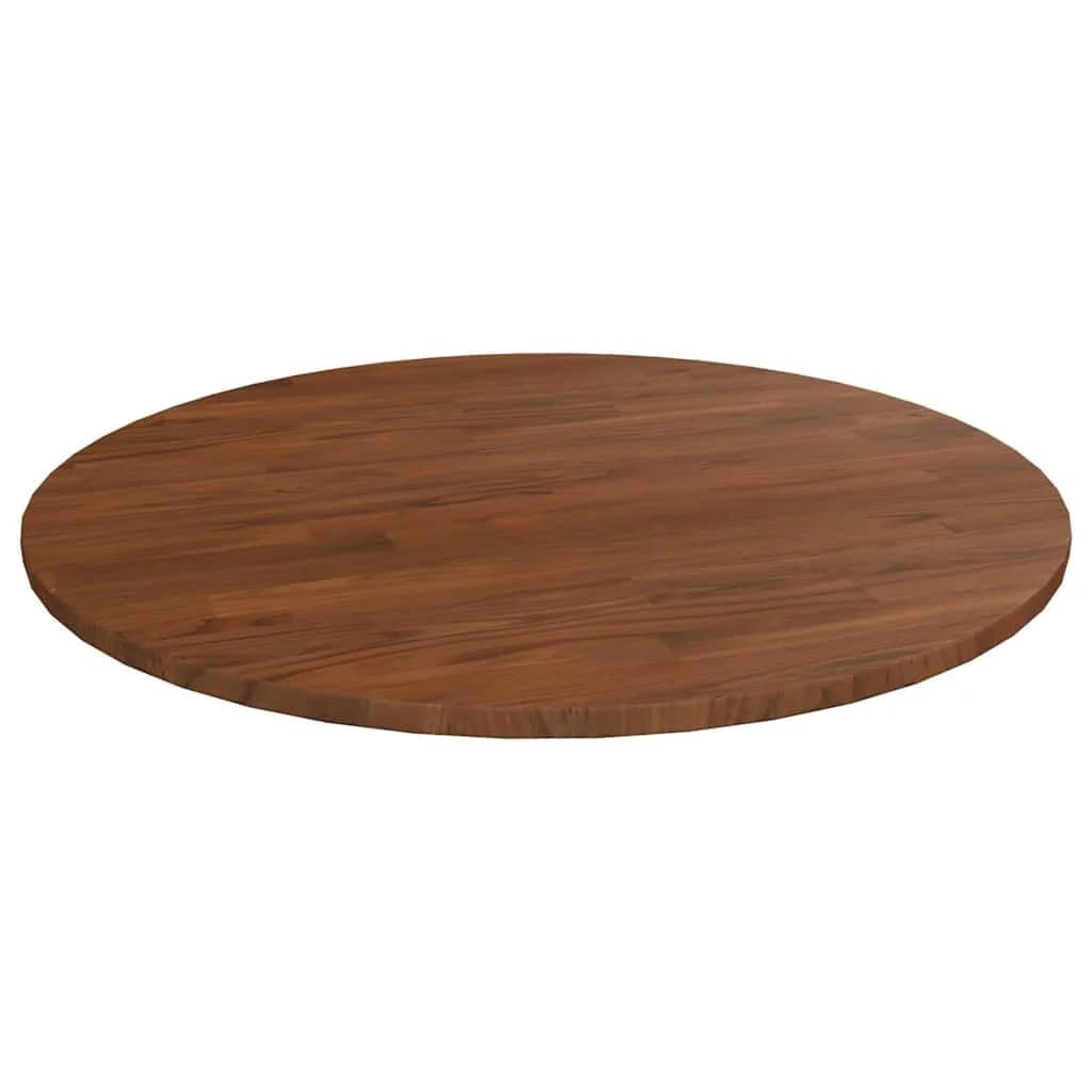 vidaXL Tampo mesa redondo Ø80x1,5 cm carvalho tratado castanho-escuro