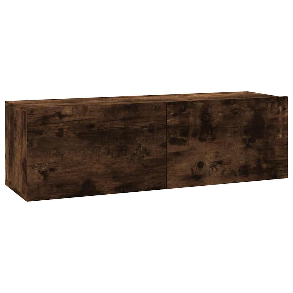 vidaXL Móvel parede TV 100x30x30 cm derivados madeira carvalho fumado