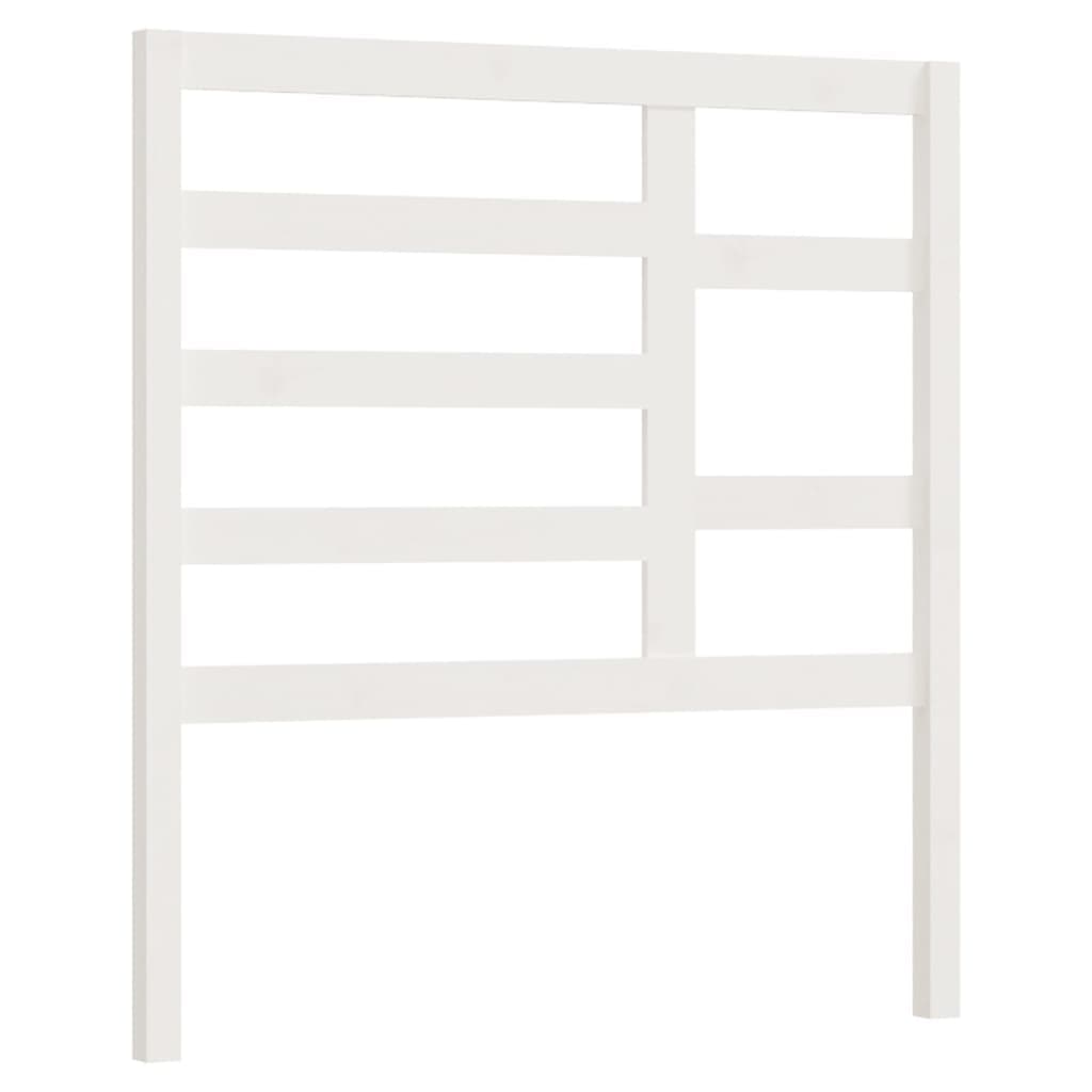 vidaXL Cabeceira de cama 106x4x104 cm pinho maciço branco