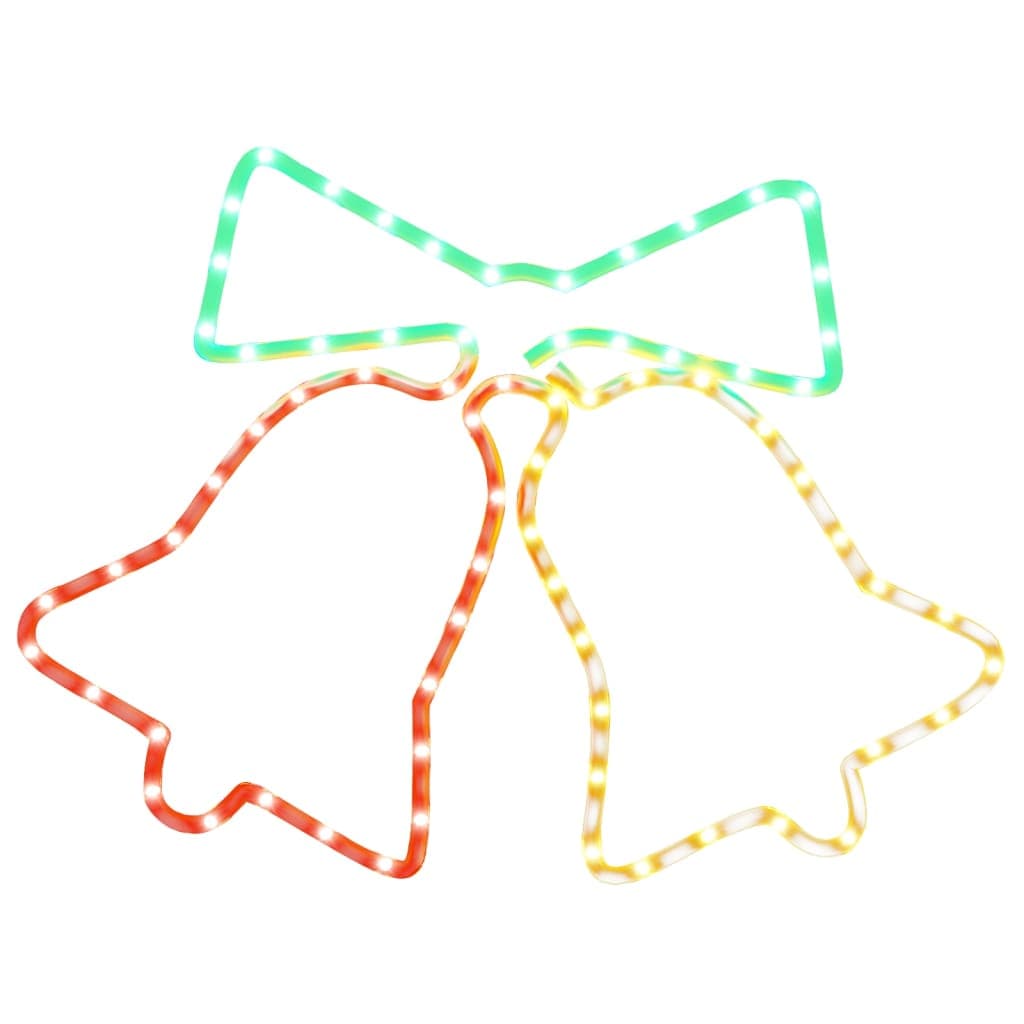 Figura de Sinos de Natal com 72 Luzes LED 50x56 cm - 343290