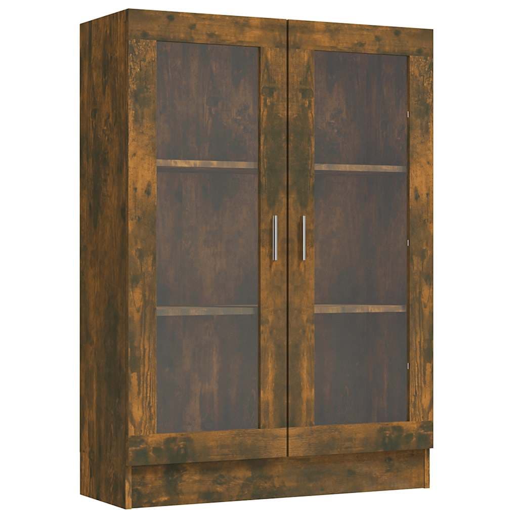 vidaXL Vitrine 82,5x30,5x115 cm derivados de madeira carvalho fumado