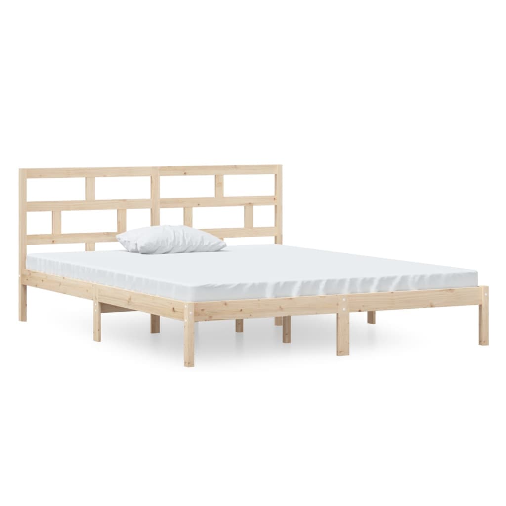 vidaXL Estrutura de cama pequena casal 120x190 cm pinho maciço