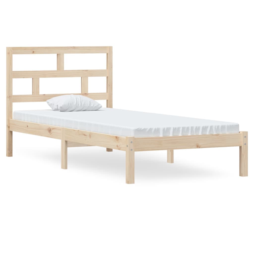 vidaXL Estrutura de cama 90 x 200 cm madeira de pinho maciça