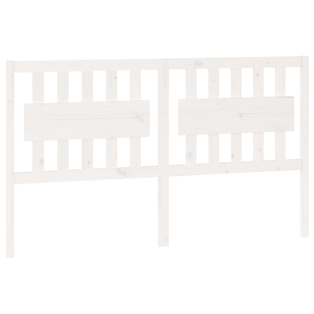 vidaXL Cabeceira de cama 165,5x4x100 cm madeira de pinho maciça branco