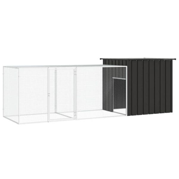 Galinheiro 300x91x100 cm Aço Galvanizado Antracite - 3106452