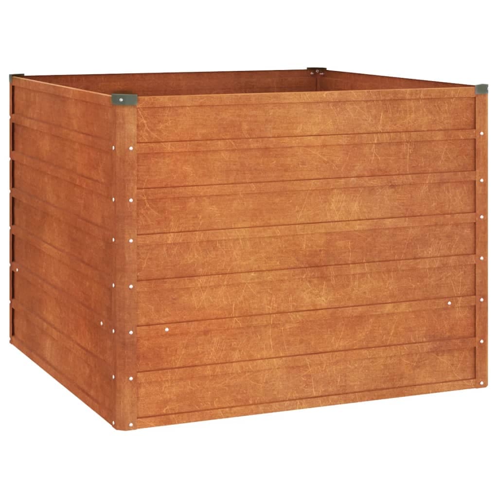 Vaso/floreira de Jardim 100x100x77 cm Aço Corten - 151948