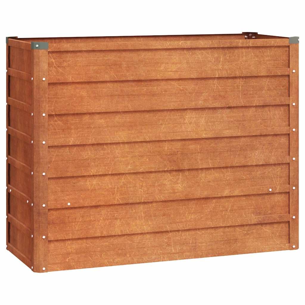 vidaXL Canteiro de jardim 100x40x77 cm aço corten cor enferrujado