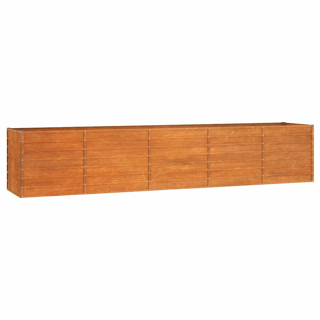 Canteiro de Jardim 400x80x77 cm Aço Corten Cor Enferrujado - 151965
