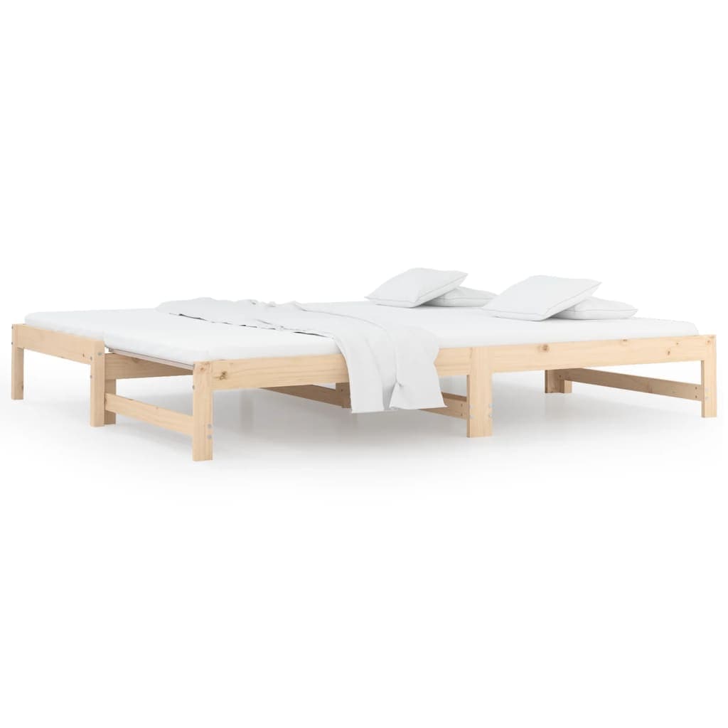 vidaXL Estrutura sofá-cama de puxar 2x(90x190) cm pinho maciço