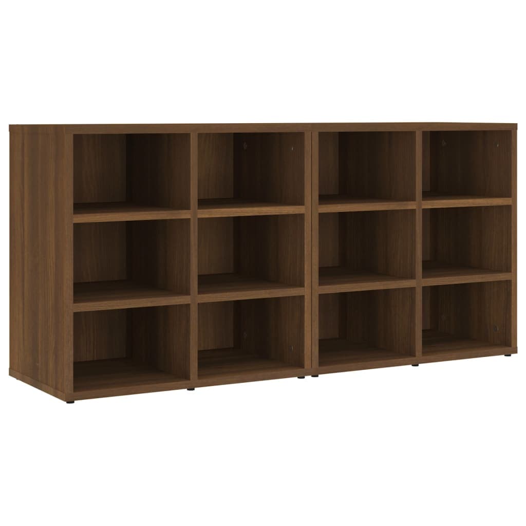 vidaXL Sapateira 2 pcs 52,5x30x50 cm carvalho castanho