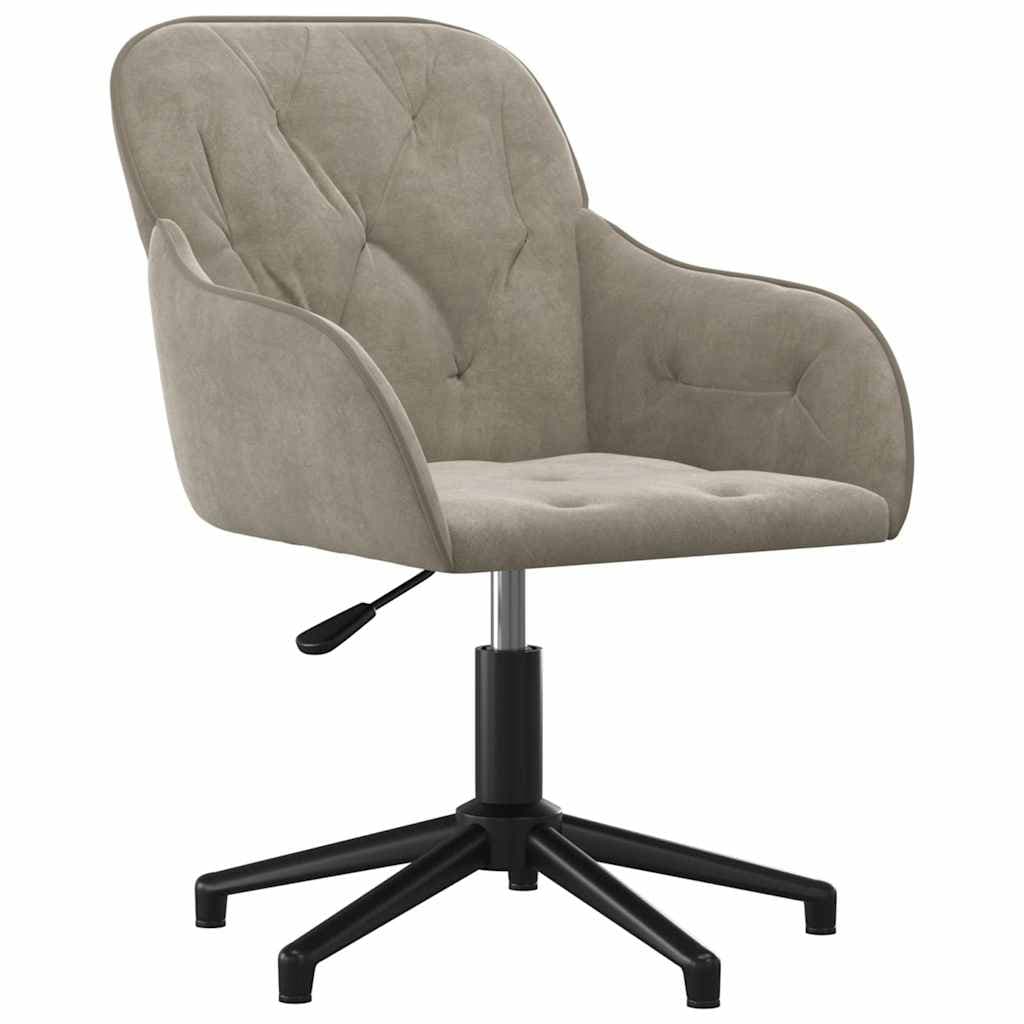 Cadeira de Escritório Giratória Veludo Cinzento-claro - 344856 - 344856
