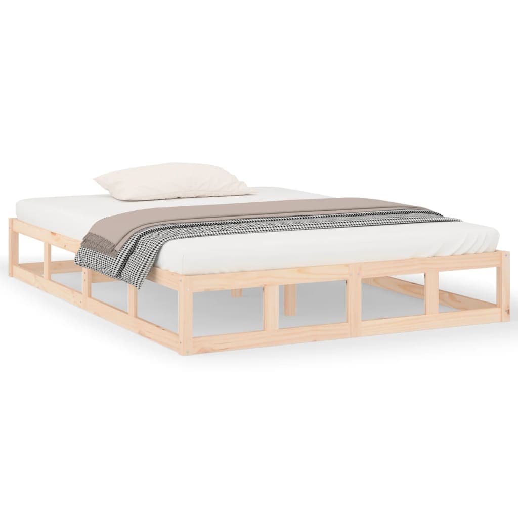 vidaXL Estrutura de cama 200x200 cm madeira maciça