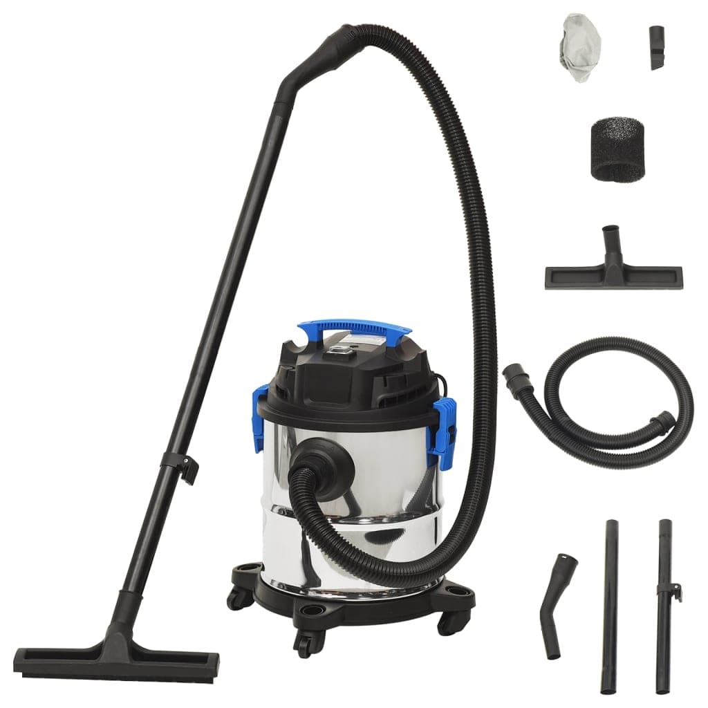 vidaXL Aspirador húmido/seco 1200 W 20 L prateado