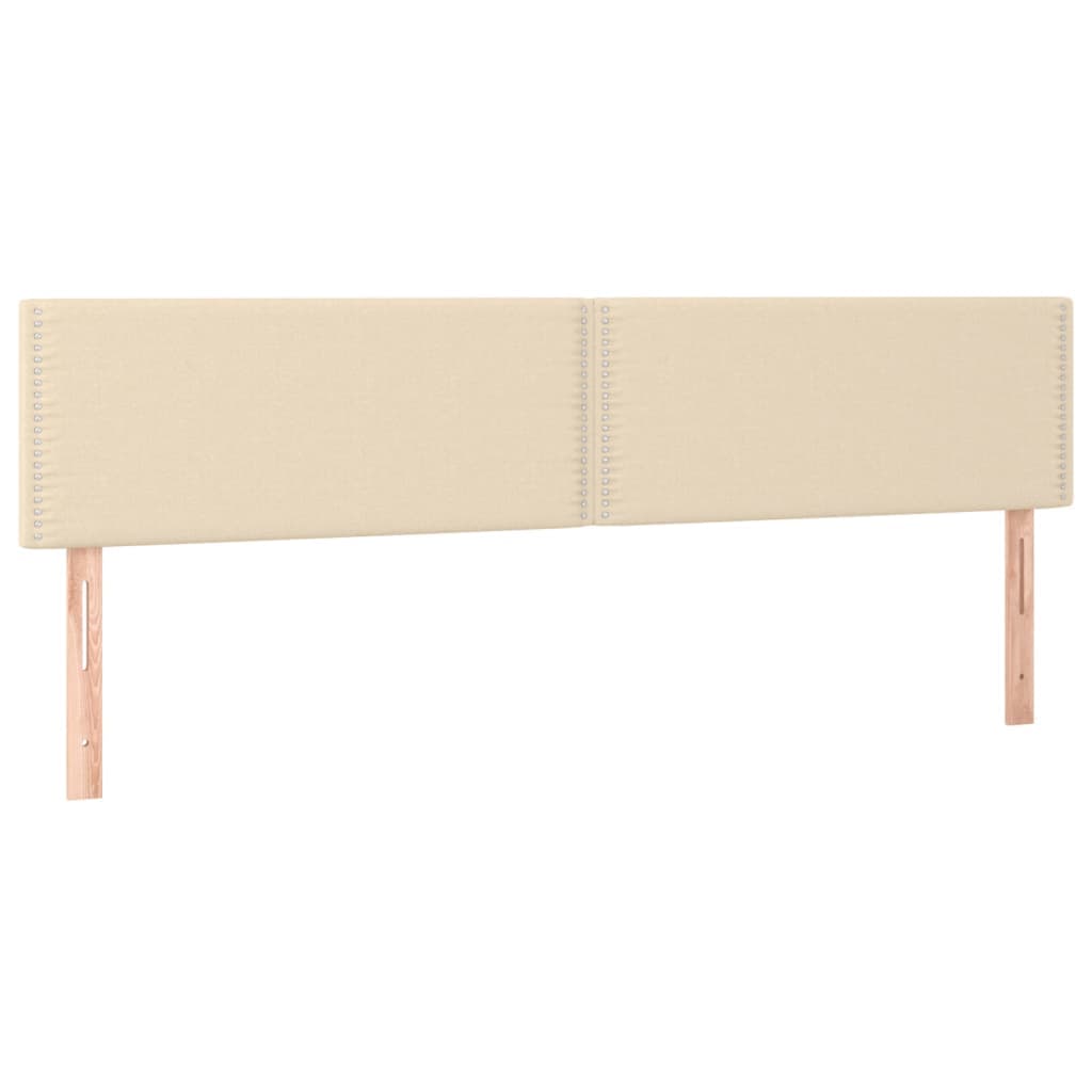 vidaXL Cabeceiras creme 180x5x78/88 cm tecido