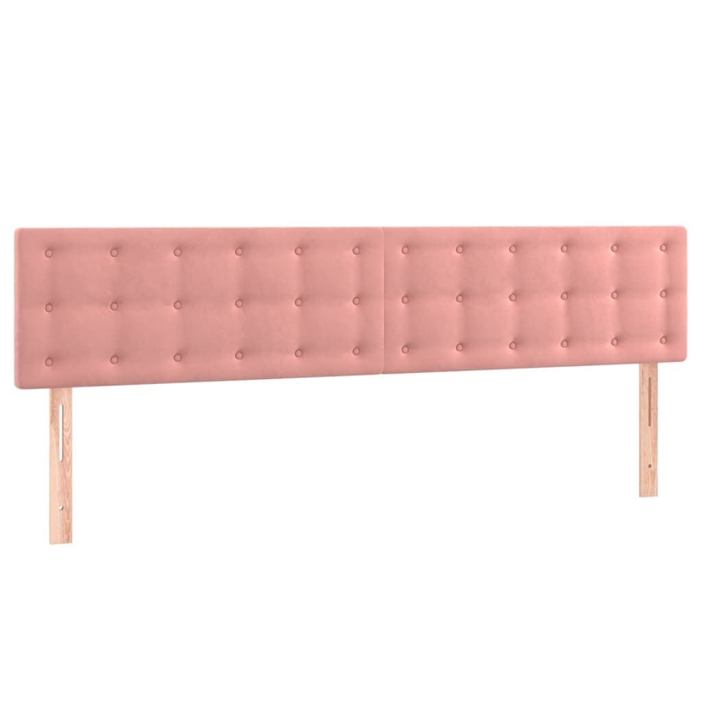 vidaXL Cabeceiras rosa 180x5x78/88 cm veludo