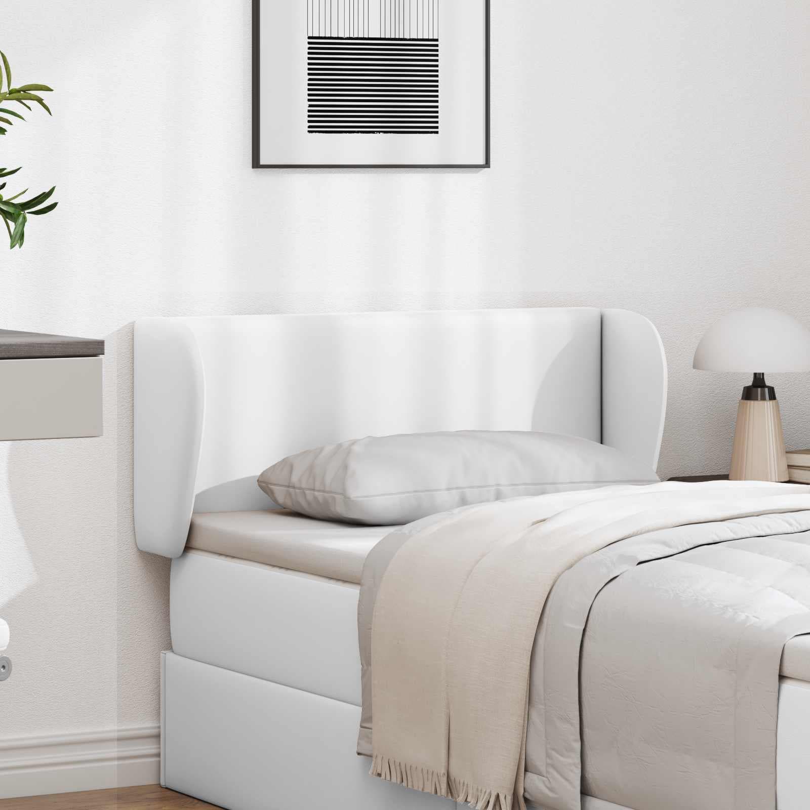 vidaXL Orelha de Cabeceira Branco 40 x 23 x 6 cm PVC