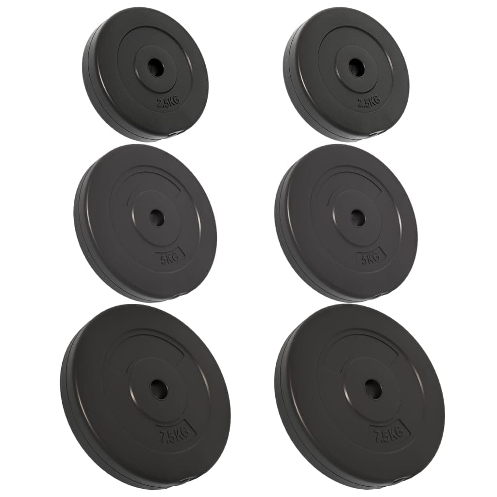 vidaXL Discos de musculação 6 pcs 30 kg cimento