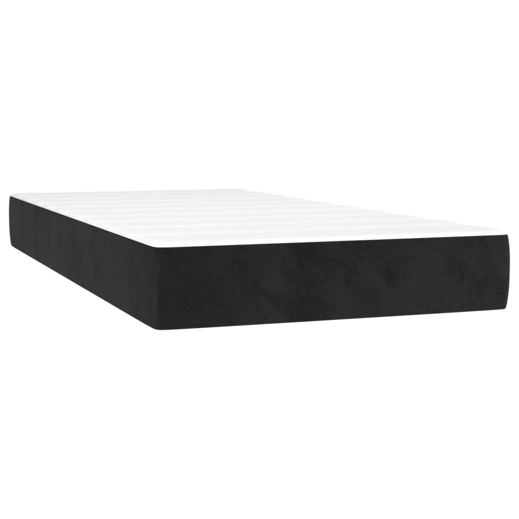 vidaXL Colchão de molas ensacadas firmeza média 80x200x20 cm veludo preto