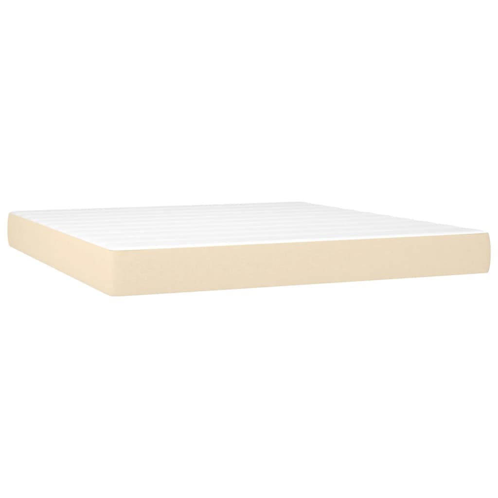 vidaXL Colchão de molas ensacadas firmeza média 180x200x20 cm tecido cor creme