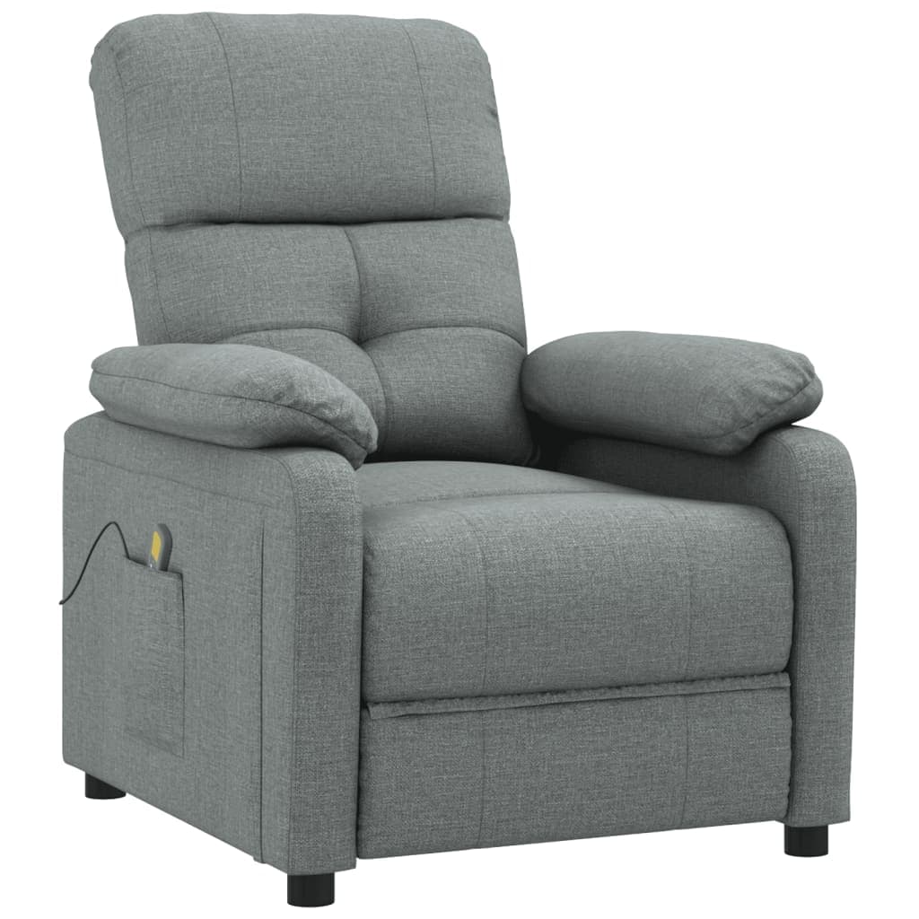 vidaXL Poltrona de Massagens Tecido Cinzento-escuro - 786268831