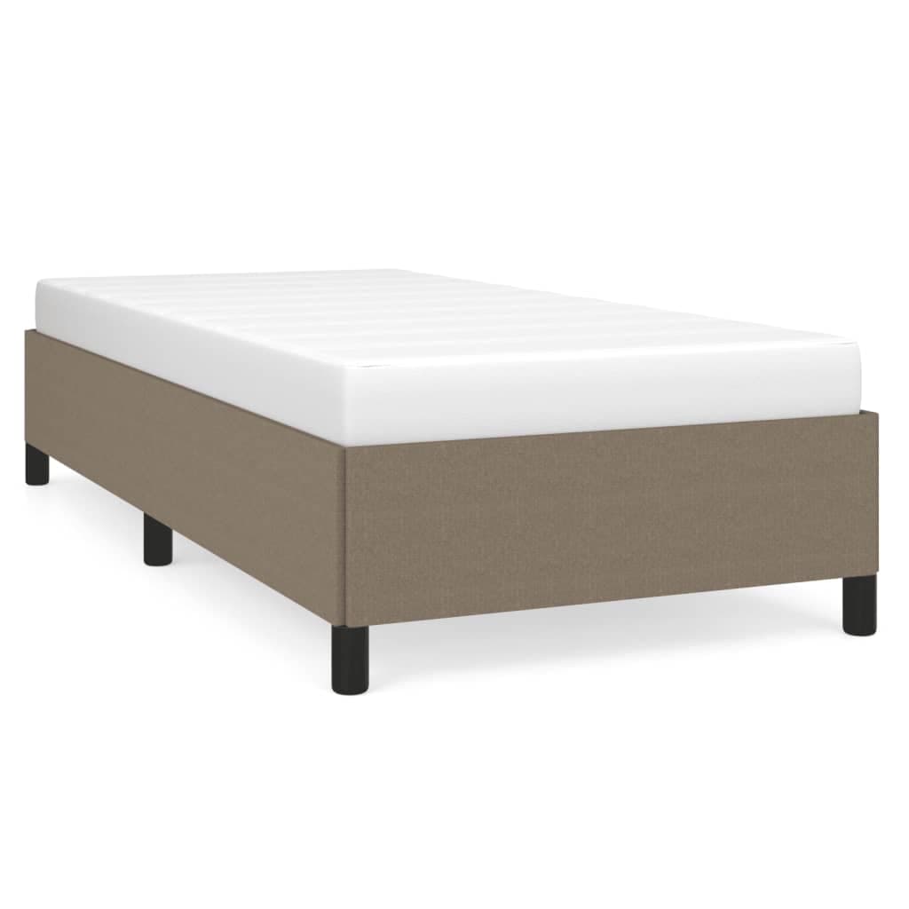 vidaXL Estrutura de cama sem colchão 90x190 cm tecido cinzento