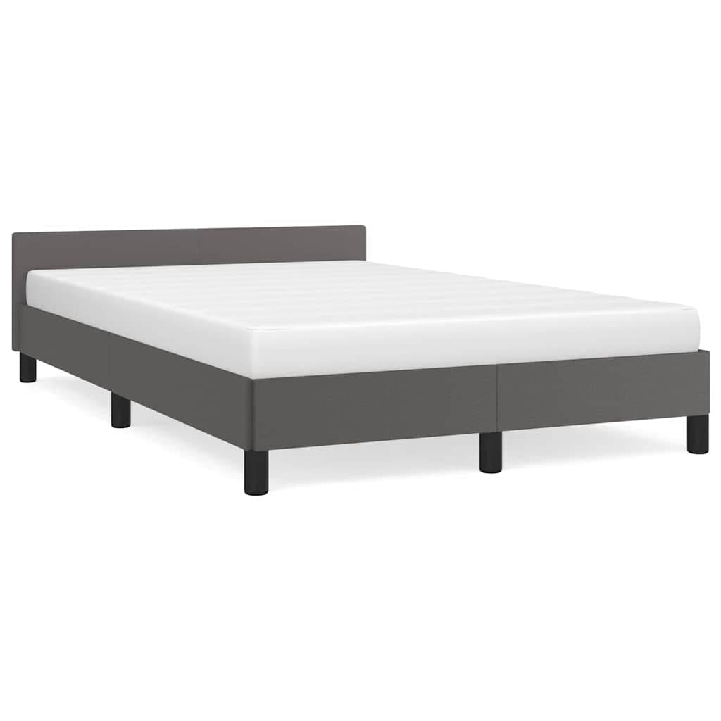 vidaXL Estrutura cama c/ cabeceira sem colchão 120x200 cm cinzento