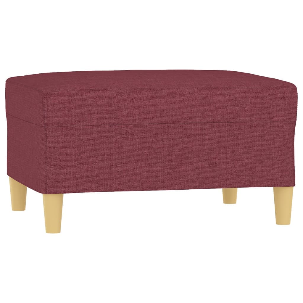 vidaXL Apoio de pés 70x55x41 cm tecido vermelho-tinto