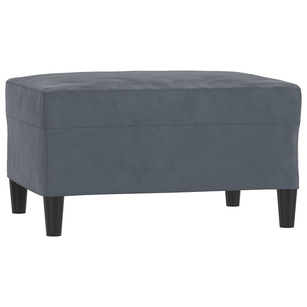 vidaXL Apoio de pés 70x55x41 cm veludo cinzento-escuro