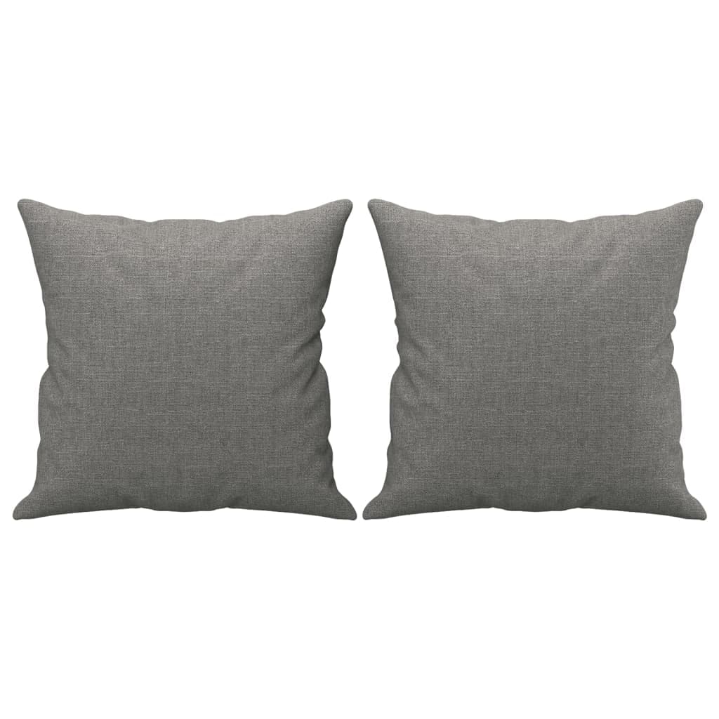 Almofadas Decorativas 2 Peças 40x40 cm Tecido Cinzento-escuro - 349472