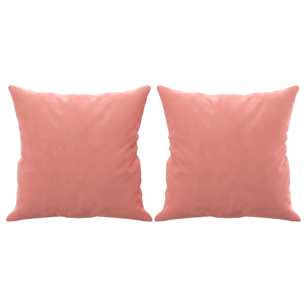 vidaXL Almofadas decorativas 2 pcs 40x40 cm veludo rosa