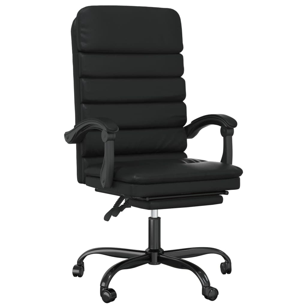 Cadeira Escritório Massagens Reclinável Couro Artificial Preto - 349727