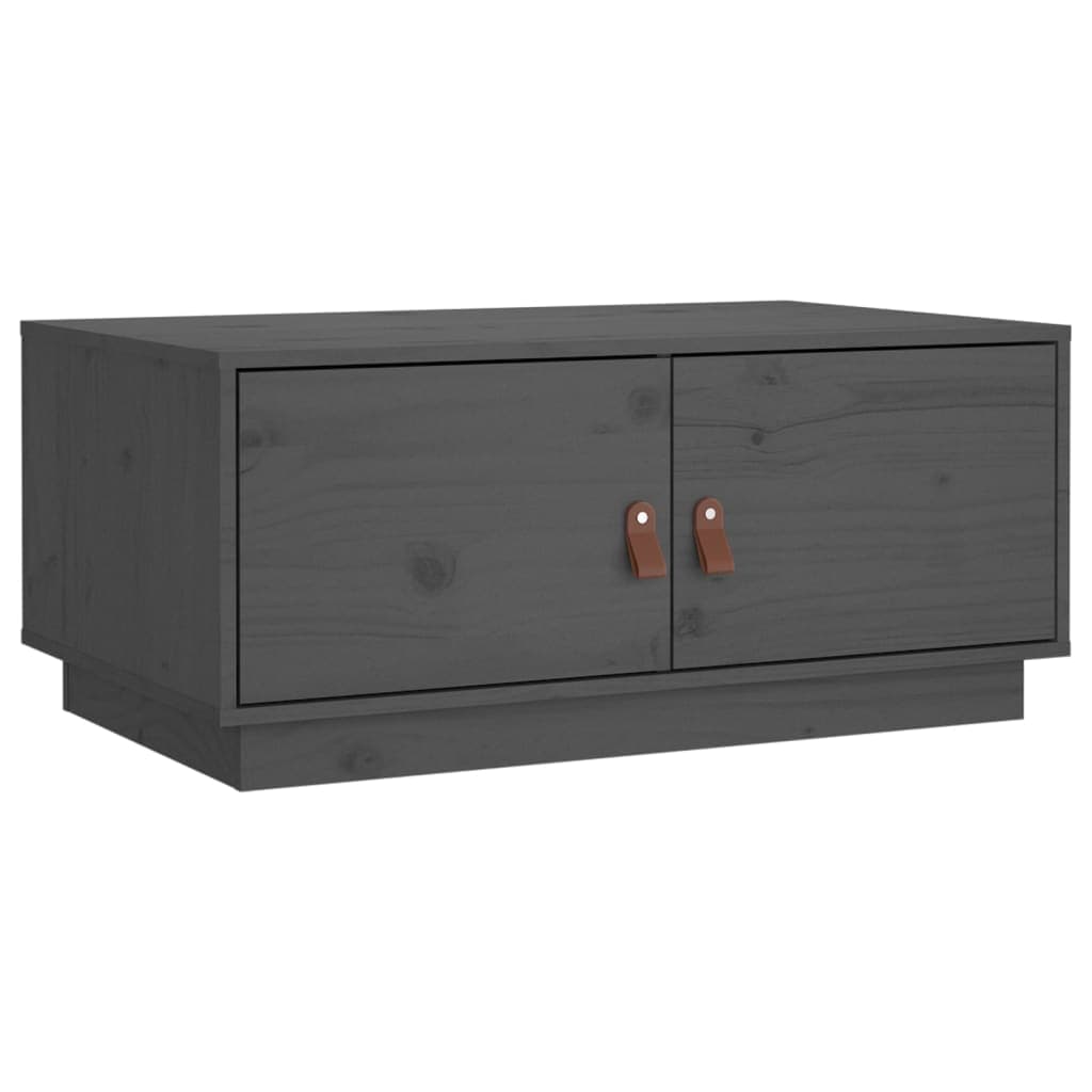 vidaXL Mesa de centro 80x50x35 cm pinho maciço cinza